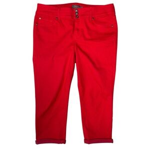 Torrid Bright Red Ankle Jeans Plus Size